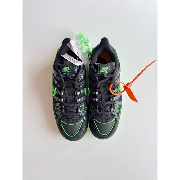 NIB 2020 NIKE x OFF-WHITE Air Rubber Dunk Black Green Strike Sneakers, Size 7 - Picture 2 of 16